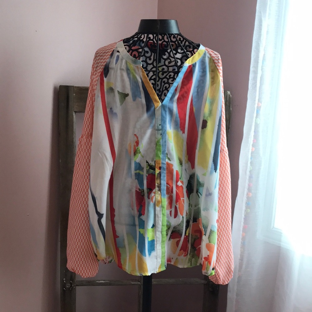 Size large blouse by coupe collection multi colour